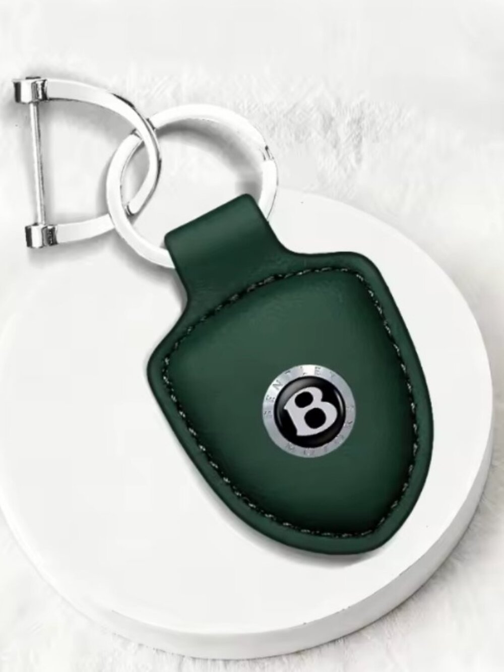 Green Leather Keychain Bentley Continental GT/Bentayga/Flying Spur/Mulsanne B20